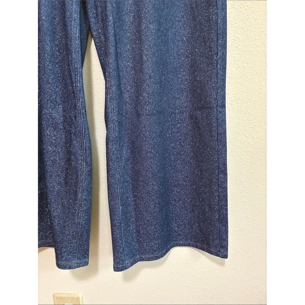 Halara Flex L Low Rise Drawstring Wide Leg Silver Shine Casual Sweatpants Jeans - Picture 6 of 12